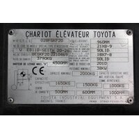 Газовый погрузчик Toyota 02-8FGKF20, год 2010 - 2BF61E92 4 Газовый погрузчик Toyota 02-8FGKF20, год 2010 - 2BF61E92 4