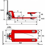 Тележка гидравлическая LEADMAN VM-50